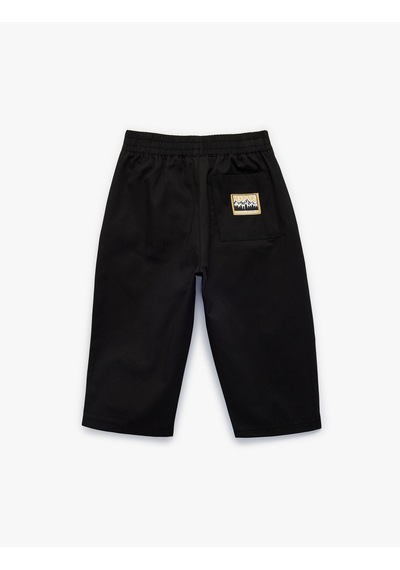 Koton Beli Lastikli Oversize Balon Kesim Pantolon Siyah 6smb40059tw Siyah