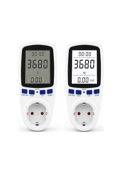 Tograt Priz Tipi Wattmetre Enerji Tüketim Ölçer Işıklı 3680w