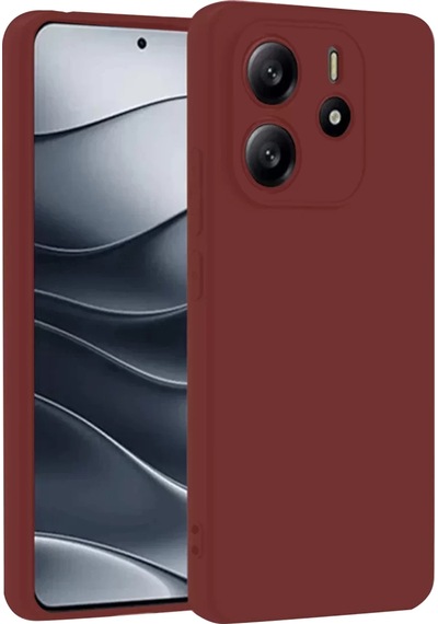 Newface Xiaomi Redmi Note 14 4g Kılıf First Silikon - Bordo