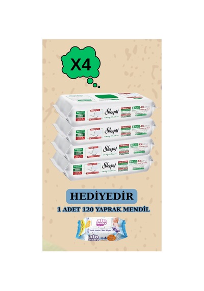 Mop Beyaz Sabun 4 Paket 200 Yaprak Diğer