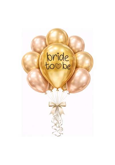 Bride Balon Krom Altın 10lu 12 İnç Çok  Renkli