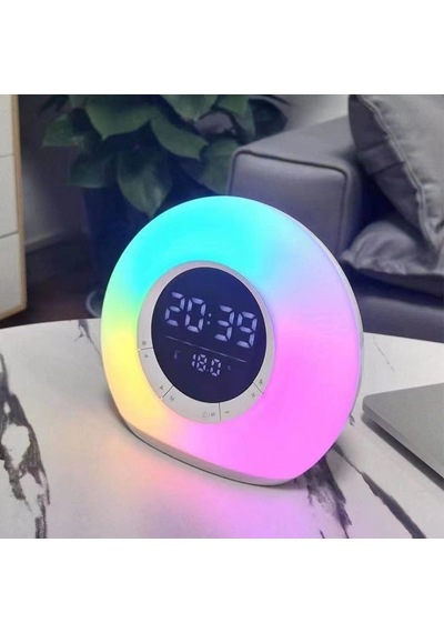 Çeşithane P11 Akıllı Hoparlörlü Saat - Rgb Renkli Atmosfer Işıklı, Led Ekranlı Alarm Saat, Fm Radyol