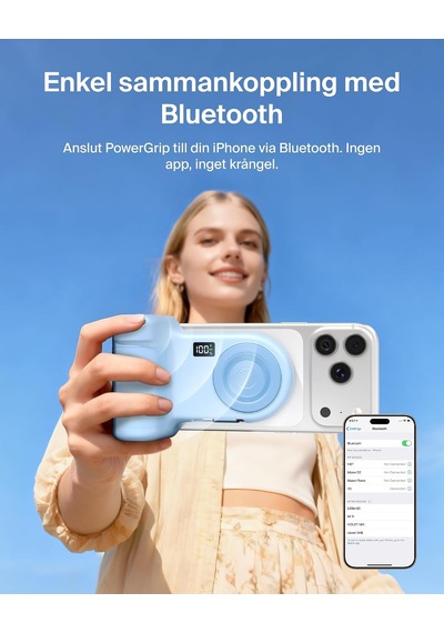 Stage Powergrip, Manyetik Kablosuz Şarjlı Kamera Tutacağı 9300 Mah, Geri Çekilebilir Usb-c Kablolu Power Bank, Bluetooth & Tripod Bağlantısı, Lcd Ekran, İphone Ve Pixel İçin Şarj Cihazı
