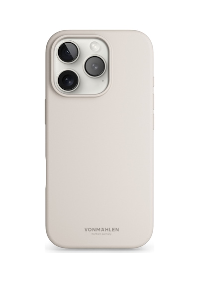 Vonmahlen Apple Uyumlu iPhone 16 Pro Magsafe Silikon Kılıf Krem