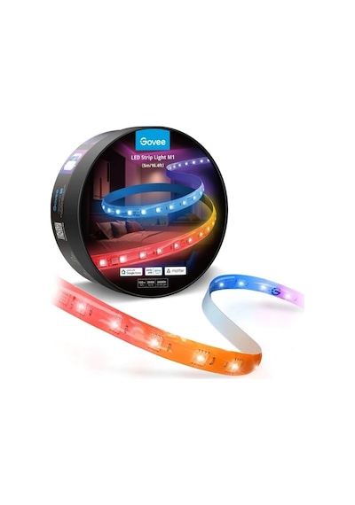 Govee Led Şerit Işık M1 5 Metre Wi-fi Ve Bluetooth Destekli, Alexa Ve Google Assistant Uyumlu H61e Çok Renkli