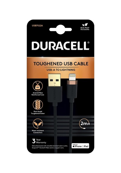 2m Lightning To Usb-a Örgülü Şarj Kablosu - Siyah Standart