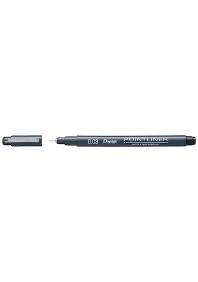 Pointliner S20p-03a, Fineliner, Siyah, Su Geçirmez Ve Solmaz, 0,03 Mm, 1 Adet Tekli Paket