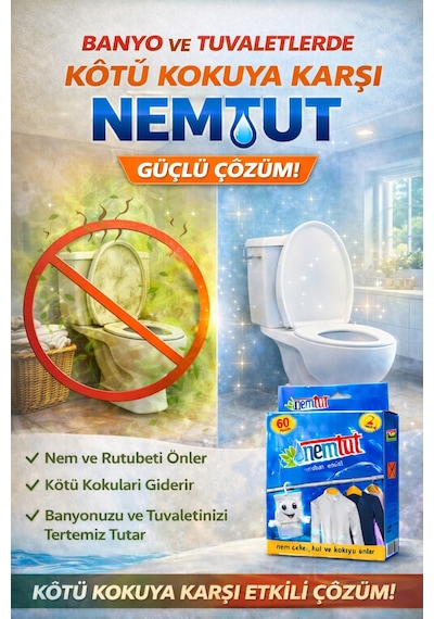 Rutubet Giderici Nem Emici Koku Küf Ve Korozyon Önleyici 1 Kutu 2 Paket 1 Kg