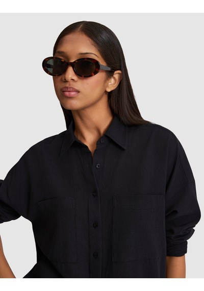 Pierre Cardin Kadın Siyah Gömlek Desenli 50328624-vr046