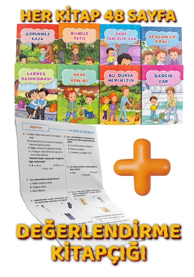 2. Ve 3.sınıf Değerlerimiz Ile Öyküler 8 Kitap Kutulu Okuma Seti