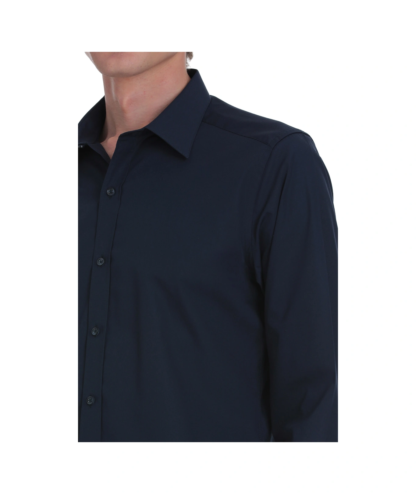 Hatemoğlu Lacivert Slim Fit Slim Yaka Pamuklu Uzun Kollu Gömlek 4112002 Hatemoğlu Lacivert Slim Fit Slim Yaka Pamuklu Uzun Kollu Gömlek 4112002