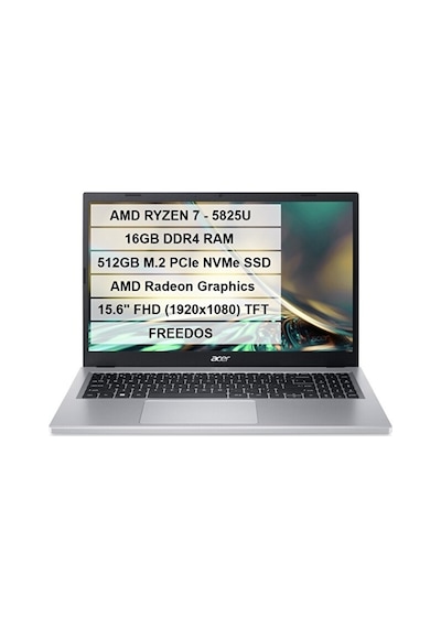 Acer Aspire Go 15 AG15 42P R23G NX.J7XEY.002 R7-5825U 16 GB 512 GB SSD 15.6" Free Dos FHD Dizüstü Bilgisayar Acer Aspire Go 15 AG15 42P R23G NX.J7XEY.002 R7-5825U 16 GB 512 GB SSD 15.6" Free Dos FHD Dizüstü Bilgisayar