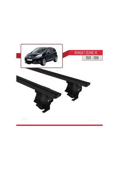 Renault Scenic Iıı 2013-2016 Arası İle Uyumlu Ace-4 Ara Atkı Tavan Barı Siyah