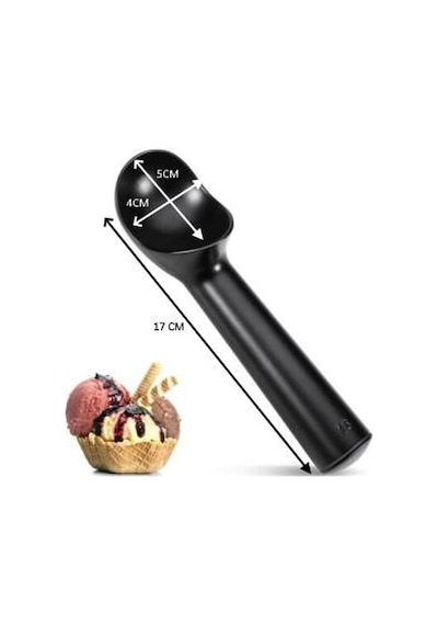 Pastaland Dondurma Kaşığı 17 Cm Siyah Siyah
