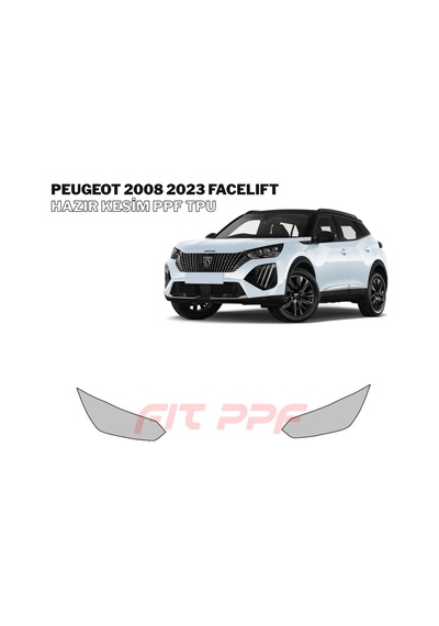 Peugeot 2008 - 2023 Facelıft 210 Mikron Premium Tpu Ppf Kaplama Seti-arka Çamurluk