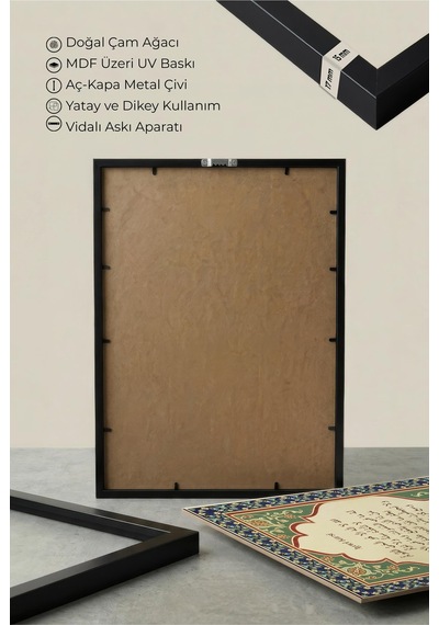 3 Adet Doğal Ahşap Çerçeveli Göl Doğa Ve Dağ Manzaralı Vintage Tablo