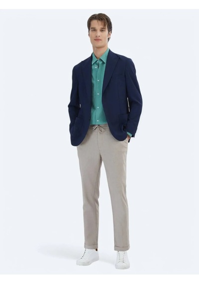 Kip Lacivert Desenli Regular Fit Ceket Lacivert Kip Lacivert Desenli Regular Fit Ceket Lacivert