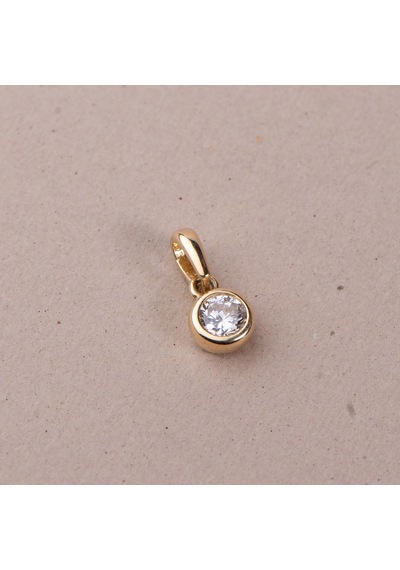 Goldkupe 14 Ayar Altın Tek Taş Kolye Ucu 0,69 Gr-3378