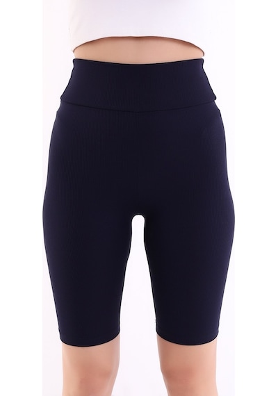 Self Clothing Kadın Lacivert Yüksek Bel Fitilli Dayanıklı Örme Kumaş Toparlayıc (548212927)