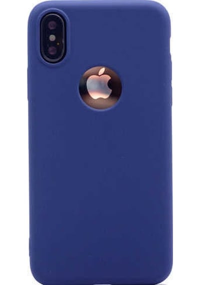 Kilifone - Apple Uyumlu iPhone Xs Max 6.5 - Kılıf Mat Renkli Esnek Premier Silikon Kapak - Lacivert