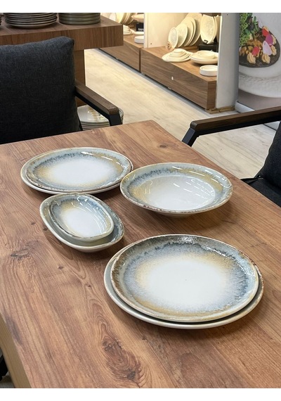 7 Parça Knidos Gourmet Yemek Takımı Çok Renkli