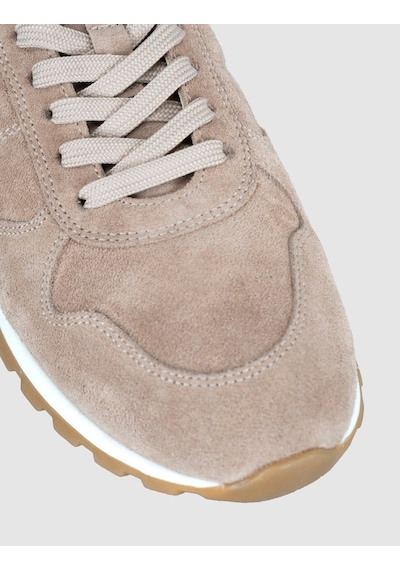 Süet Bej Kadın Sneaker Krem
