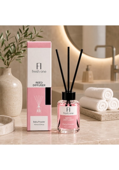 Baby Powder Çubuklu Oda Kokusu 110 Ml Reed Diffuser Kalıcı Ferah Ev Kokusu Bebek Kokusu