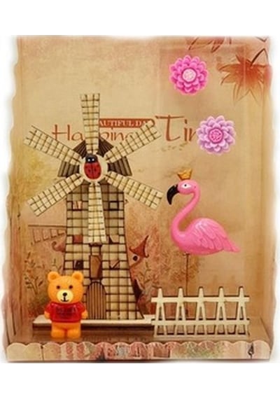 Işıklı Değirmen Flamingo Ve Teddy