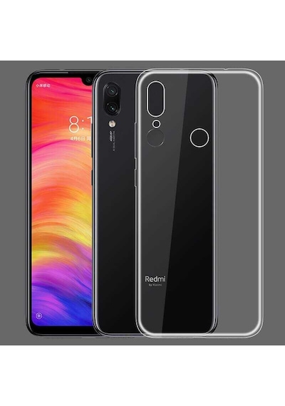 Xiaomi Redmi Note 7 Kılıf Zore Süper Silikon Kapak Renksiz