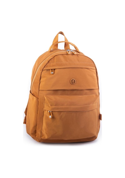 Nas Bag Extra Hafif Su Geçirmez Çok Gözlü Waterproof Unisex Sırt Çantası 30x40 Cm Hardal