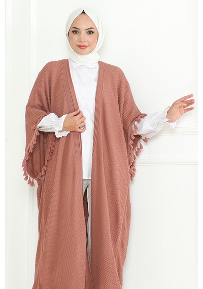 Balca Oversize Triko Panço 1195 - Gül Kurusu Gülkurusu