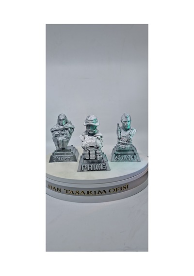 Call Of Duty 3lu Büst Figür Set Ghost Soap Captain Price 10 Cm