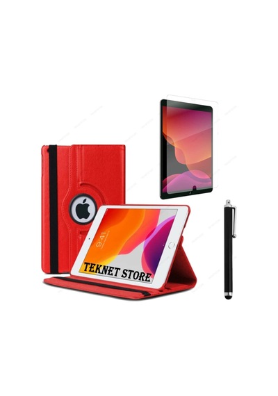 Apple Uyumlu iPad 5. 6. Nesil 2017 2018 9.7 Inc Tablet Standlı 360 Dönebilen Kılıf Kalem Ekran Koruyucu Kılıf