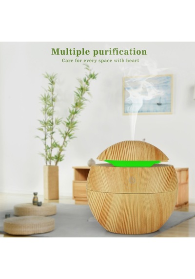 Mufunye 130ml Hava Nemlendirici Usb Hava Difüzörü Ultrason Hava Nemlendirici Esansiyel Yağ Aromaterapi Makinesi Yedi Renkli Işıkla Ev Yatak Odası Ofis İçin
