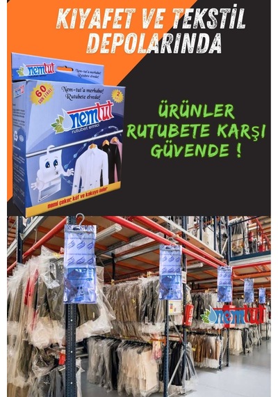 Nem Alıcı Rutubet Giderici Koku Giderici Küf Ve Korozyon Önleyici 1 Kg 1 Kutu 2 Paket