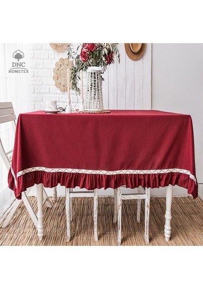 Premium Keten Bordo Özel Seri Masa Örtüsü Bordo