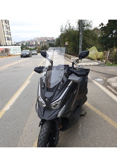 Motocam Kymco Dtx 250 Ön Cam 2021-2026 Model 55cm Şeffaf Renkli 4mm Orta Boylu