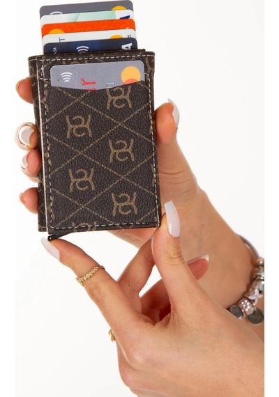 Newish Polo Kadın Deri Monogram Desenli Çapraz Bel Göğüs Ve Omuz Çantası New218 Kahverengi-kahverengi 78359922