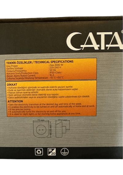 Cata Ct-9182 3680w 16 Amper Dijital Zaman Saati 4 Adet