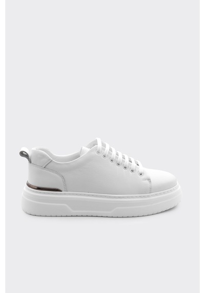 Derinet Hakiki Deri Bağcıklı Yüksek Taban Erkek Sneaker Bey Croco Bey Croco