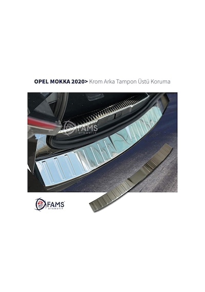 Opel Mokka Krom Arka Tampon Üstü Koruma 2020 Üzeri Paslanmaz Ç.