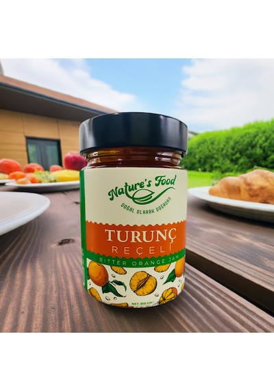 Turunç Reçeli 350gr %65 Turunç Kabuğu, Pancar Şekeri, Limon Suyu Koruyucu Ve Katkı İçermez