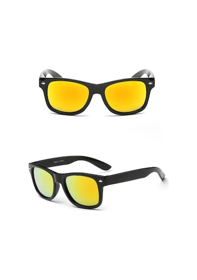 2017 Moda Çocuk Güneş Gözlüğü Uv 400 Orange Mercury Lens Siyah