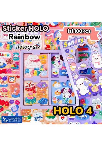 Happy Sunday Temalı 100 Yaprak 4 Bölmeli Sticker Seti Bullet Journal