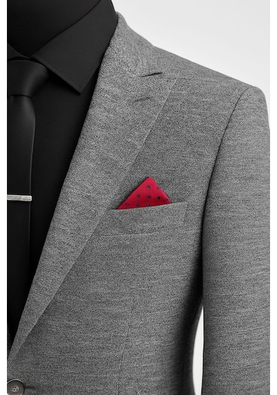 Fabio Cassani Erkek İtalyan Kesim Tek Düğmeli Blazer Ceket Klasik Ve Modern Şıklık Gri