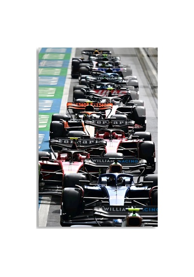 Formula 1 Başlangıç Gridi F1 Cam Tablo Formula 1 Duvar Dekoru 3