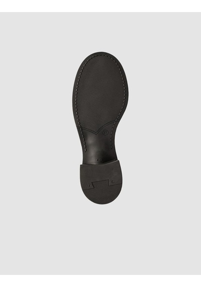 Hakiki Rugan Deri Siyah Tokalı Kadın Loafer Ayakkabı Siyah