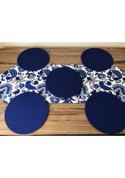 Çiçekli Batik Desenli Runner & Supla Çok Renkli