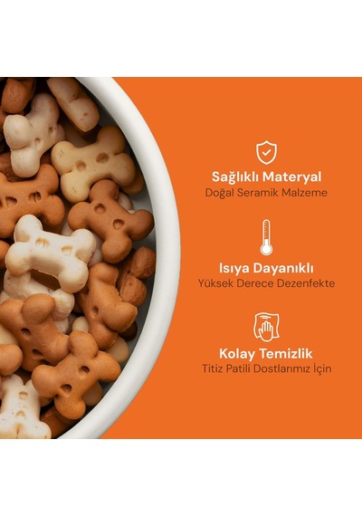 Kedi Köpek Mama Kabı, Ahşap Ayrılabilir Tabanlı 2'li Mama Ve Su Kabı Seti Kaymaz Stand, Hijyenik Kaseler, Minimal Tasarım, Seramik Kase Mavi Seramik