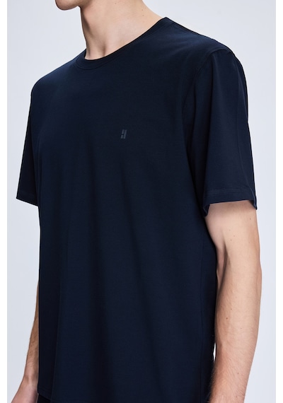 Hatemoğlu Lacivert Regular Fit Bisiklet Yaka Pamuklu Triko Tişört 35102024c014 005 659126 Çok Renkli
